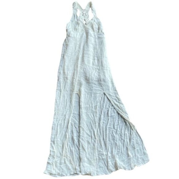 ILLA ILLA Front Slit white Gauze Maxi size small - Picture 8 of 11